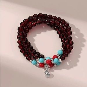 💙Multi color beaded stone look bracelet